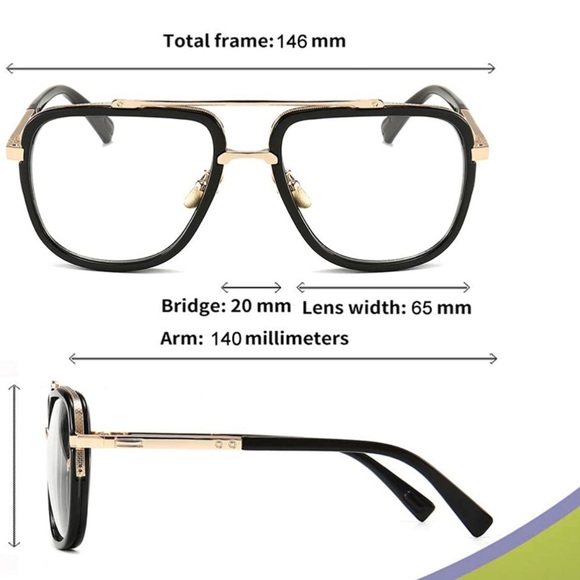 - - HP 4/9 🎉 - ⭐️CELEBRITY Oversized Pilot style Retro Frames‼️ UNISEX⭐️ - Picture 4 of 4